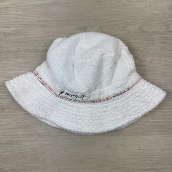 Free People Movement Outward Bound Bucket Hat Terry Cloth White Summer Beach main image 5